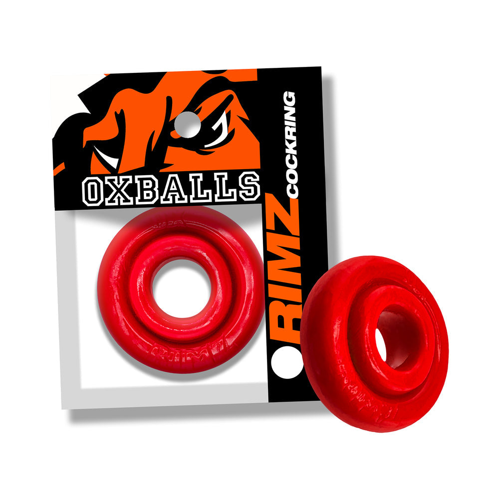 Oxballs Rimz Single Ring Cock Ring - Red